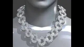 Making A Custom Circle Diamond Crusted Link For GTA 5 RP (FiveM) | Blender 3D Modeling