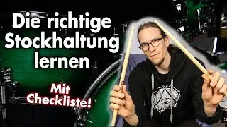 Schlagzeug lernen - Die richtige Stockhaltung (Teil 1)