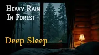 HEAVY RAIN in a Forest Cabin   Sleep Story for Deep Relaxation