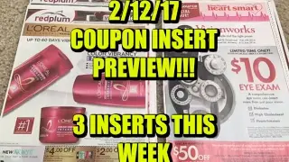 Sunday Coupon Insert Preview for 2/12!  3 GREAT Inserts this Week!