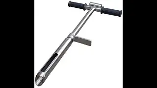 Stainless Steel Earth Sampler Screw Auger Spiral Earth Soil Driller Probe Sampling with Ejector