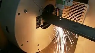 JQLASER Fiber laser tube cutting machine 1500W 15mm flat bar cutting 0.6m/min