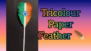 Diy tricolour feather making craft 🪶#youtubevideo #republicday #papercraft #diy #trending #craft 