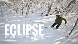 Bushwhacking for Powder Stashes on Glades Trail &ldquo;Eclipse&rdquo; - Stratton, Vermont Snowboarding