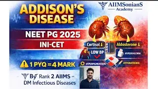 Rank 2 AIIMS DM Infectious Diseases🎯|ADDISON&rsquo;S DISEASE 🔥#medicine | PYQ-Focused | NEET-PG 2025😱