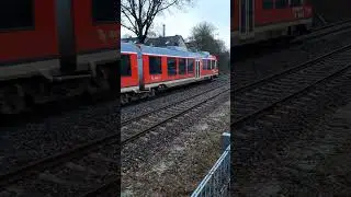 🚆 Triebwagen Lint NBE 648 f&auml;hrt an der Rendsburger Landstr. als RE 74 in Richtung Husum