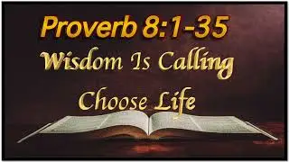 Wisdom Is Calling &mdash; Choose Life