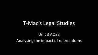VCE Legal Studies - Unit 3 AOS2 - Analysing the impact of referendums