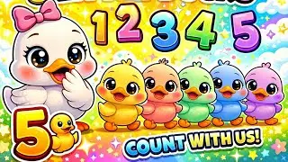 Five Little Ducks | Fun 3D Animated Counting Song for Kids 🎵 | Dance, Wiggle & Play!