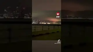Bright orange lights lit up the sky across Merseyside in 