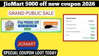 JioMart Grand5000 Off Coupon Code 2026 || jiomart coupon code