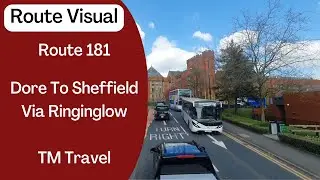 FULL ROUTE VISUAL | Bus Route 181: Dore To Sheffield Via Ringinglow | TM Travel