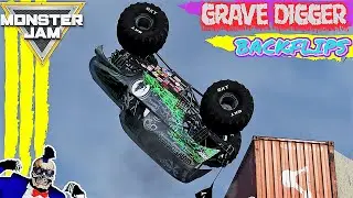 Monster Jam Video Game Grave Digger Backflip Championship | BeamNG Drive
