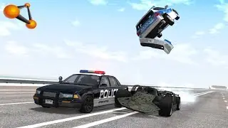 BeamNG.drive - High Speed Flip Car Vs. Vehicles