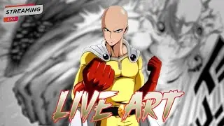 Live Art : Saitama vs Garou drawing | Join Now