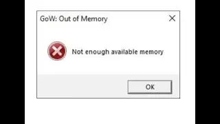 FIX , GOD OF WAR OUT OF MEMORY ON PC , NOT ENOUGH MEMORY ERROR ON PC