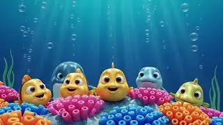 Five Little Fishies Splash Song 🐠💦 | Fun Kids Song, Nursery Rhymes & Baby Music 🎶🌊