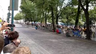 Kimi R&auml;ikk&ouml;nen driving Citro&euml;n WRC Rally Car in Helsinki