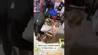 The kids are helping &mdash; in their own way😆#KidsHelping #LittleHelpers#ParentLife#KidsBeingKids.
