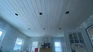 Shiplap Ceilings in our Shed to House Kitchen!