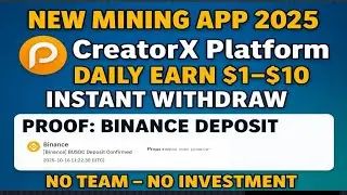 CreatorX Platform New Trick | Daily Earn $1&ndash;$10 | Instant Withdraw | No Team No Investment
