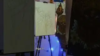 Part-1 Of making Acrylic painting ❤️🫰✨ #youtube #diy #youtubeshorts #art #acrylicpainting #trending