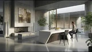 'The Concrete Monolith' Soft Japandi Brutalism Minimalism #interior #KitchenDesign with Boffi Cucine
