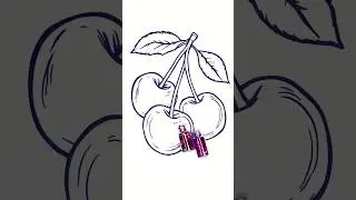 Delicious Cherries|Diamond Art#diamond #cherry #fruit #trend #miracle #cartoon #juce #sketch #shorts