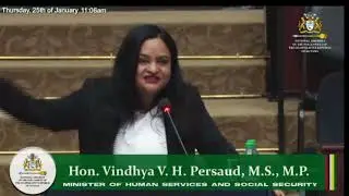 Budget 2024 debate presentation by Minister of Human Services and Social Security Dr Vindhya Persaud