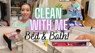 CLEAN WITH ME - MASTER BEDROOM & BATHROOM CLEANING MOTIVATION!