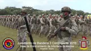 JURAMENTO DE BANDERA EN LA BASE DE ENTRENAMIENTO DE I.M.