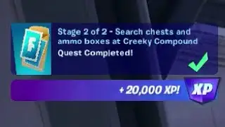 Search chests and ammo boxes at Creeky Compunt Fortnite