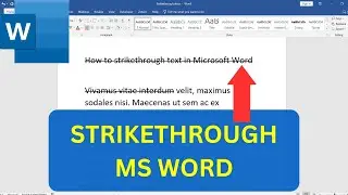 How to Strikethrough Text in Microsoft Word