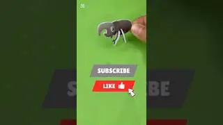 Easy 3D Beetle PaperCraft 🪲 | Cute DIY Craft for Kids #Shorts
