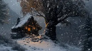 Fantasy Winter Cottage for Sleeping and Dreaming in a Snowy Fairytale Forest