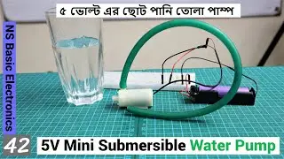 5V Mini Submersible Water Pump | NS Basic Electronics 42 |  ৫ ভোল্ট এর ছোট পানি তোলা পাম্প
