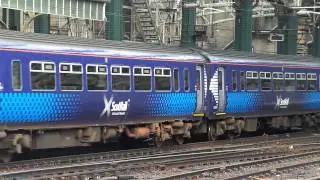 First Scotrail Class 156 501 - 156503 Leaving Glasgow Central