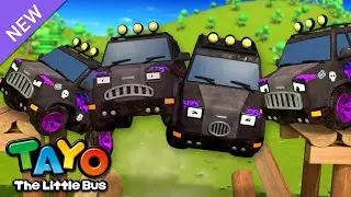 Ten In The Bed with Black Bad Cars | Learn Numbers with Tayo Vehicles Song | Tayo the Little Bus