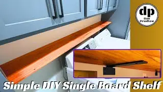How to build an inexpensive floating shelf | 1 board and cheap brackets