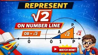 Represent &radic;2 on real number line|Class 9|Math|CBSE|BSEB