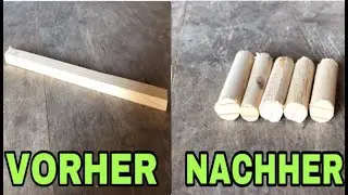 DÜBEL oder RUNDSTAB selber herstellen - mit dieser Technik ist es super einfach / Bastelbude