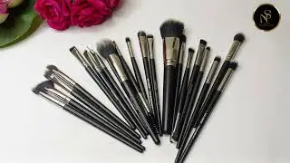 Maange Makeup Brush Set 20 Pcs Make Up Brushes Set Kit (Black Silver ) on Flipkart