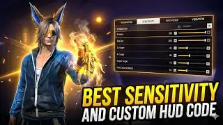 BEST SENSITIVITY AND CUSTOM HUD CODE 1v4 🫵🏻#video#subscribe#youtuber #freefiremax 