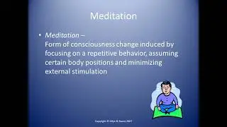 Unit 4, Section 2 Alternate States of Consciousness