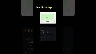 Master Scroll-Snap Using CSS 🔥 #css #tipsandtricks #codemonarch