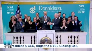 DONALDSON COMPANY, INC. (NYSE: DCI) RINGS THE NYSE CLOSING BELL&reg;