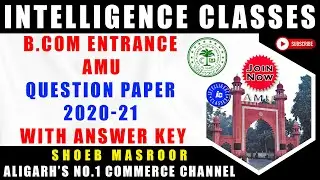 B.Com Entrance AMU Question Paper 2020-21 with Answer Key