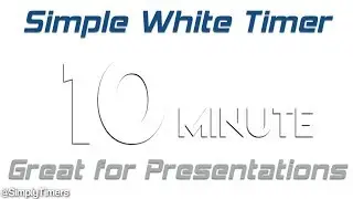 10 min simple white presentation timer embossed digital clock countdown timer with ending bell