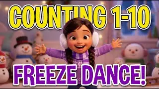 Counting 1 to 10 Freeze Dance for Toddlers | Winter Movement Song with Ayla