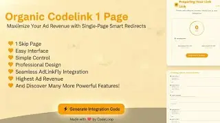 Organic CodeLink Pro Lite (1 Page) &ndash; Ultra Fast AdLinkFly Monetization System